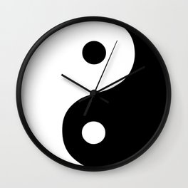 Yin Yang Feng Shui Harmony Black And White Wall Clock