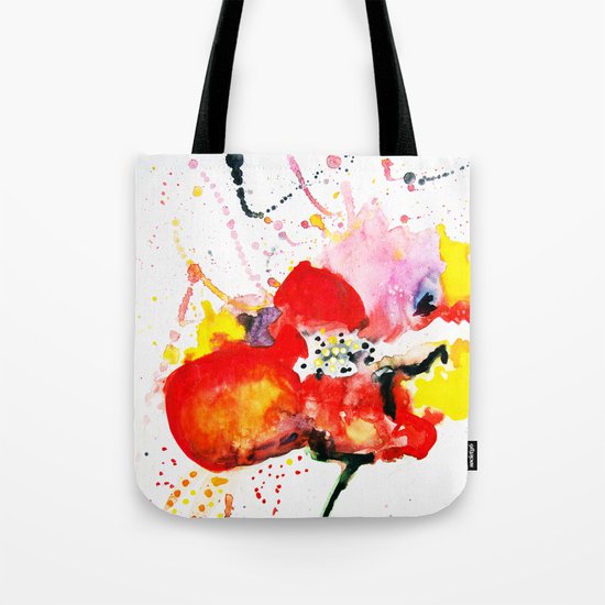 red flower Tote Bag