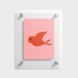 Red bird Floating Acrylic Print