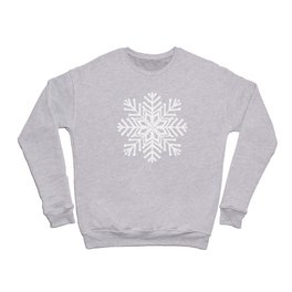 Winter White Navy Blue Snowflakes Wonderland Pattern Crewneck Sweatshirt