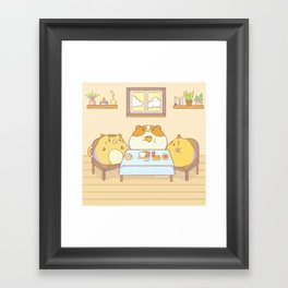 Cute Family Breakfast Framed Art Print