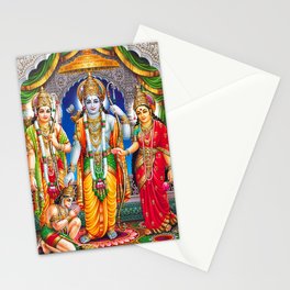 Lord Ram Devi Sita, Laxman Lord Hanuman Painting Stationery Card