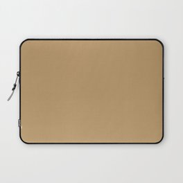 Mid-tone Golden Brown Solid Color Pairs PPG Welcome Home PPG1092-5 - All One Single Shade Hue Colour Laptop Sleeve
