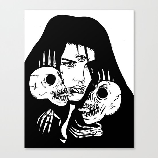 Lady Death Trip Canvas Print