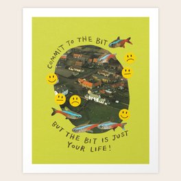commit to the bit Art Print commit to the bit Art Print