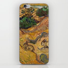 Landscape with Rabbits, 1889 by Vincent van Gogh iPhone Skin