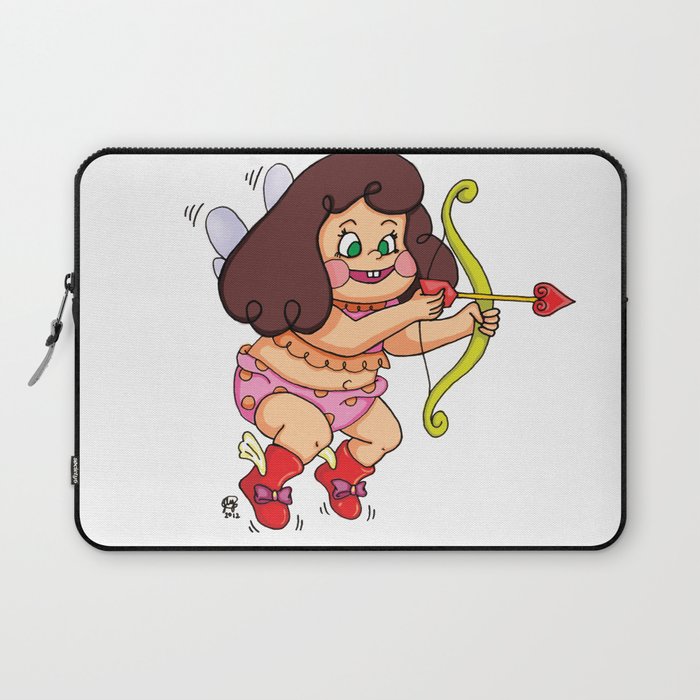 "Direct Hit to Your Heart {Cupid Girl}" by Jesse Young ILLO. Laptop Sleeve
