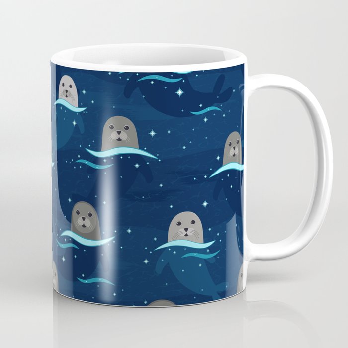 Seals in Glowing Sea Coffee Mug