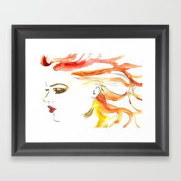 Fire Woman Framed Art Print