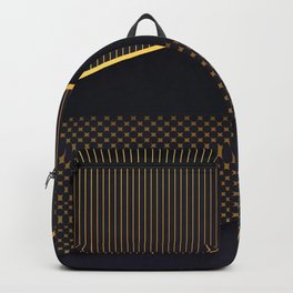 Elegant Dark Background with Golden Lines Backpack