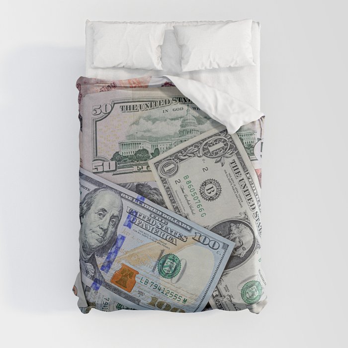 A collection of various foreign currencies Duvet Cover