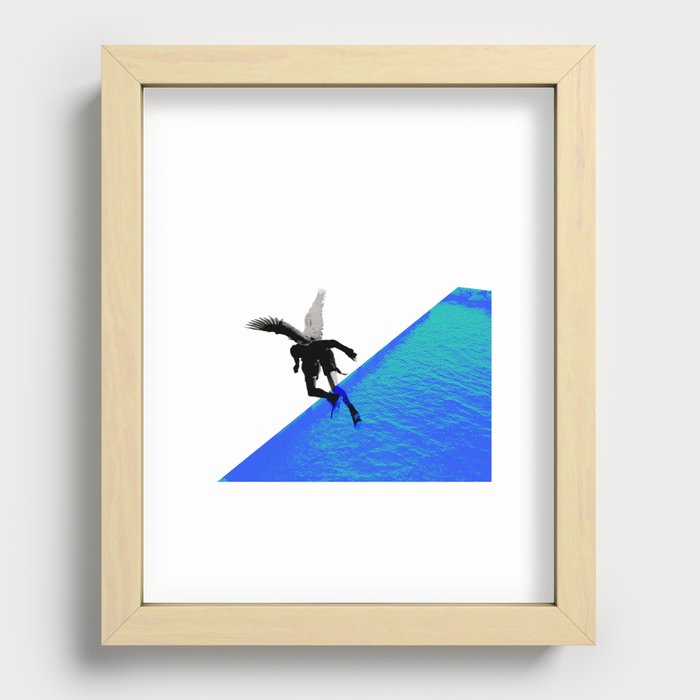 Icarian Fall#4: ABoyThatFellFromTheSky Recessed Framed Print
