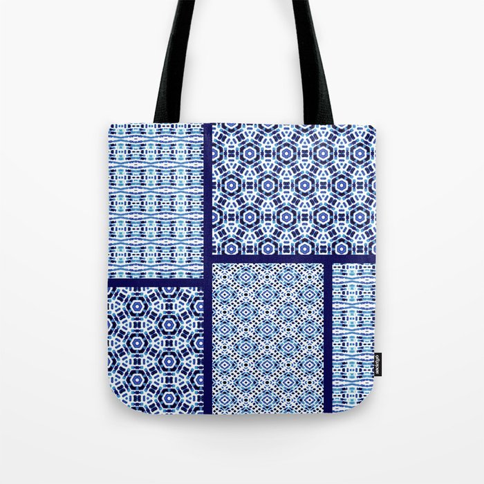 Shibori Ornament Quilt Tote Bag By Ninamay Society6 Shibori Ornament Quilt Tote Bag