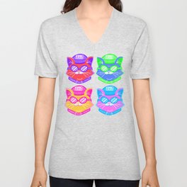 Cool Cats Logo V Neck T Shirt