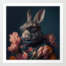 A.I. Fashion Rabbit Art Print