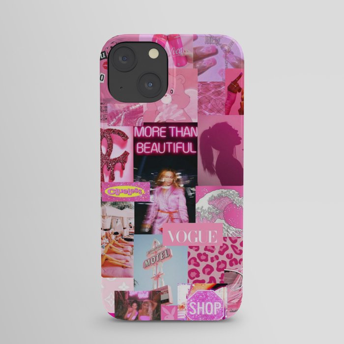 pink collage  iPhone Case