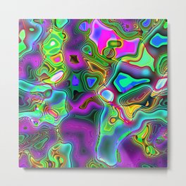 Neon Shapes Metal Print