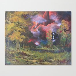 Stranger Thing Mind Flayer Thrift Store Painting Canvas Print