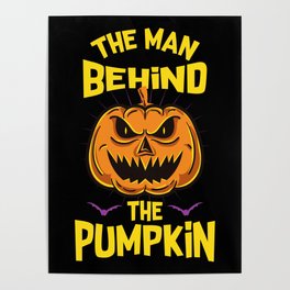 The Man Behind The Pumpkin Halloween Poster