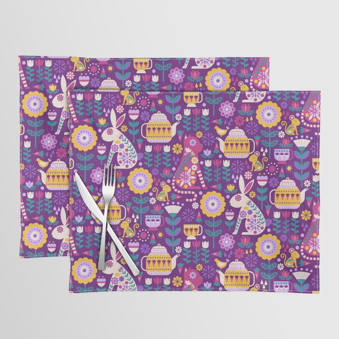 Mad Tea Party - Purple Placemat