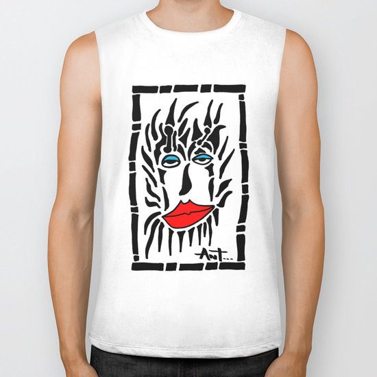 Lion Face Biker Tank
