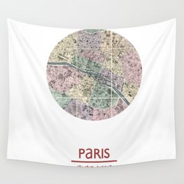 PARIS FRANCE - city poster - city map poster print Wall Tapestry