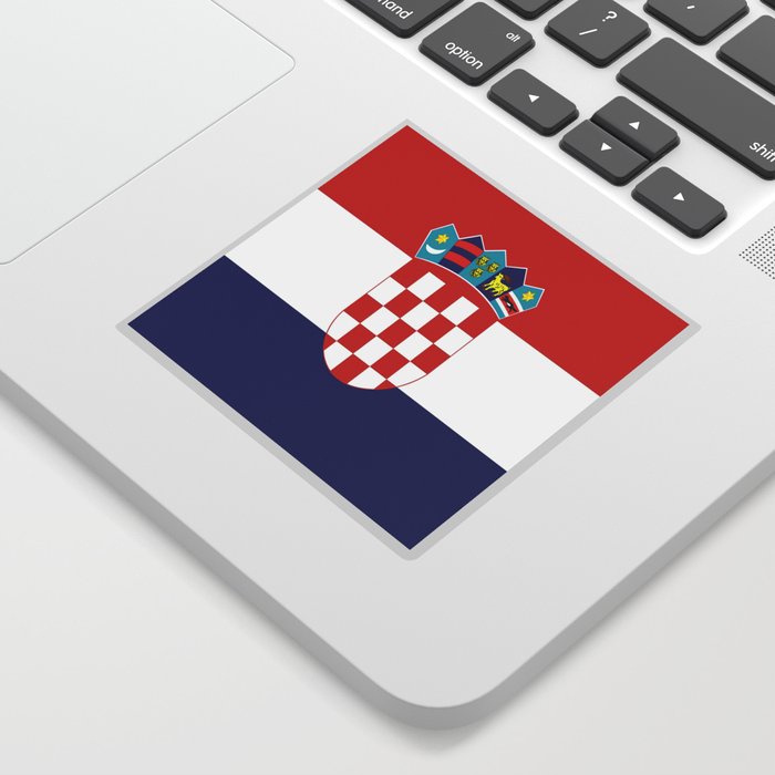 Flag of croatia -croatian, Hrvatska,croat,croacia,Zagreb,split,rijeka,osijek.  Sticker by oldking