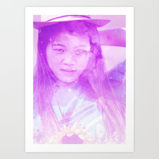 Galaxy Girl Art Print