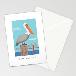 San Francisco: Brown Pelican Stationery Cards