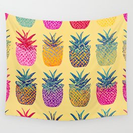 Pop Art Pineapples Wall Tapestry