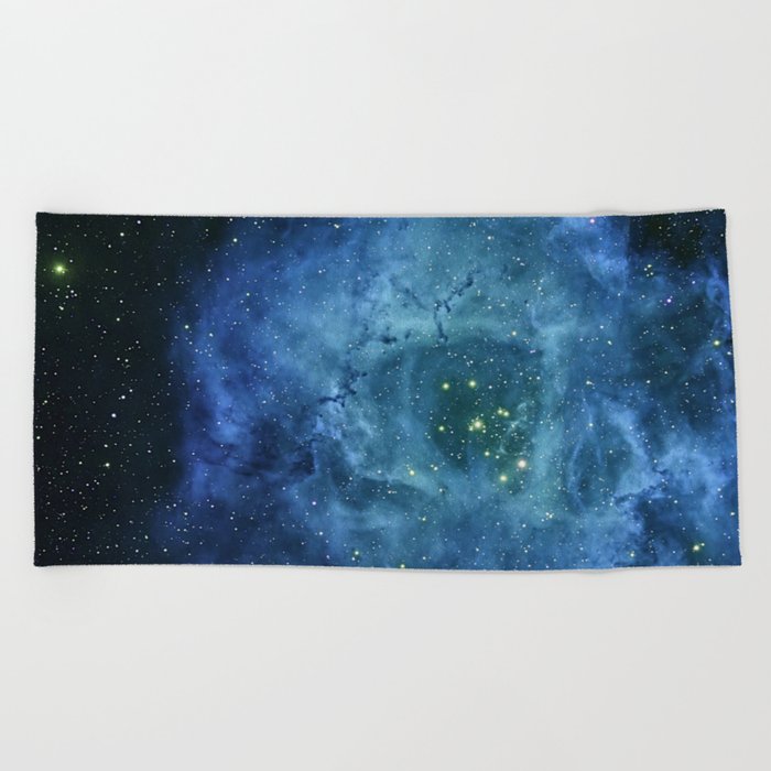 Nebula and stars Beach Towel