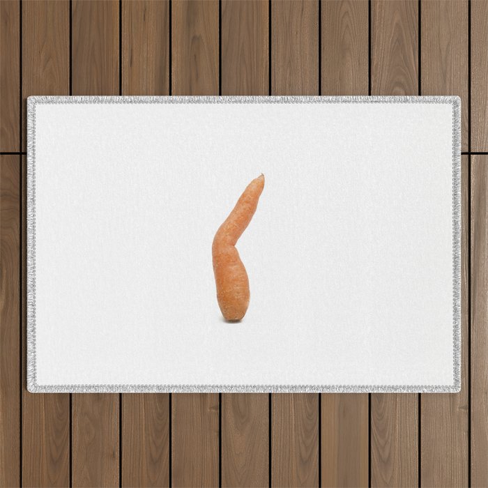 ugly fruits - crooked carrot Outdoor Rug