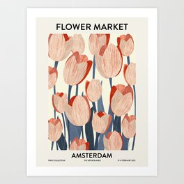 Flower Market Amsterdam inspiration Art Print