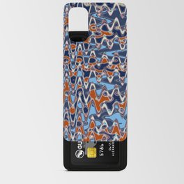 Distorted Red And Blue Pattern Android Card Case