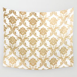 Gold swirls damask #4 Wall Tapestry