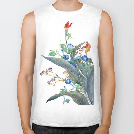 Feng shui flowers Biker Tank