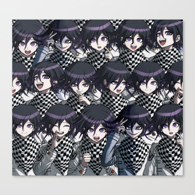 Kokichi Oma Canvas Print By Raybound420 Society6 Cuz, while i'm no kokichi whisperer or have an interest in becoming one xd that looks like a person struggling with despair in some way. kokichi oma canvas print by raybound420