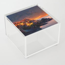 Sunset on the Italian Riviera Acrylic Box