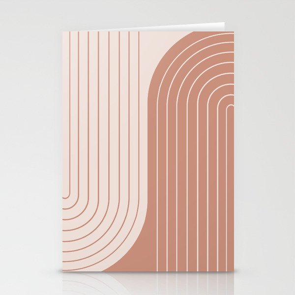 Two Tone Line Curvature LXII Stationery Cards
