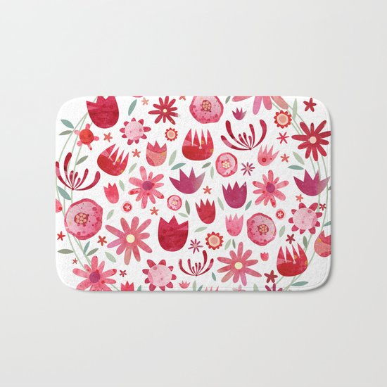 Summer Flowers Bath Mat
