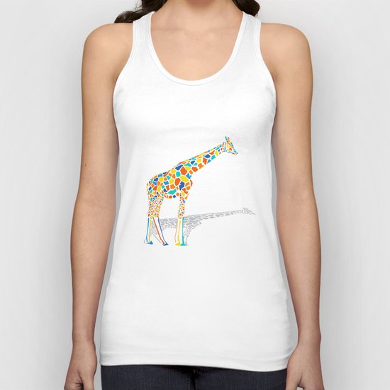 Technicolor Giraffe Unisex Tank Top