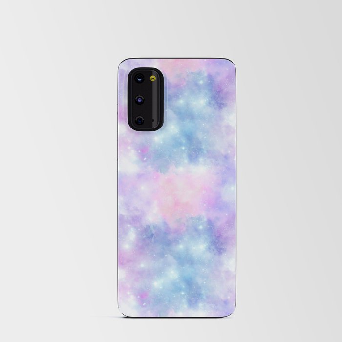 Pink Blue Nebula Painting Android Card Case