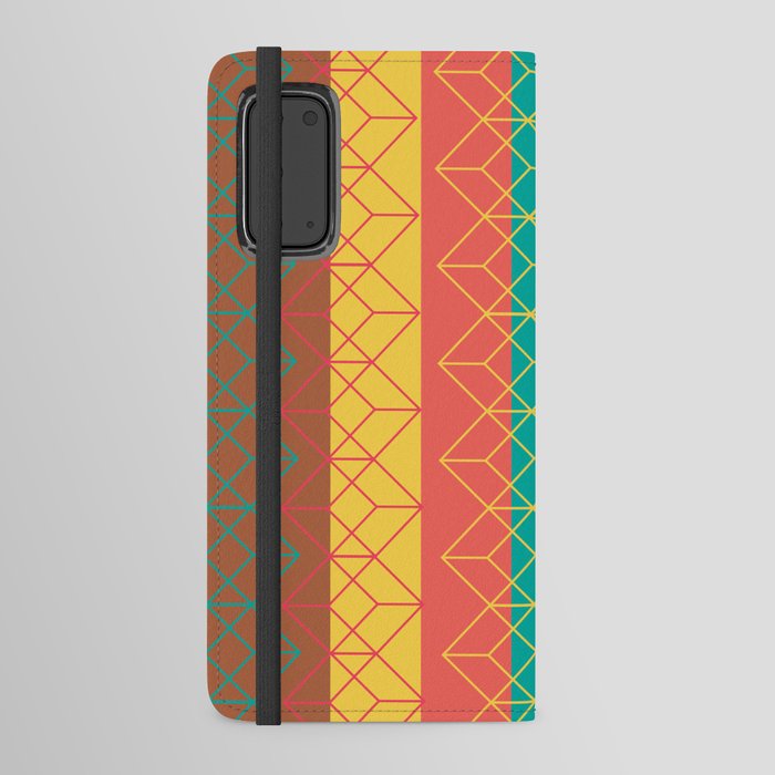 70s Stripes n Cubes Android Wallet Case