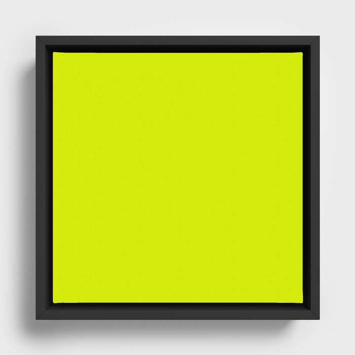 Acid lime neon green  Framed Canvas