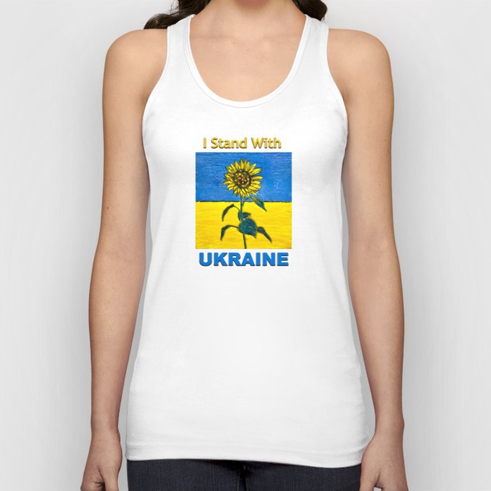I Stand With Ukraine Wht Tank Top