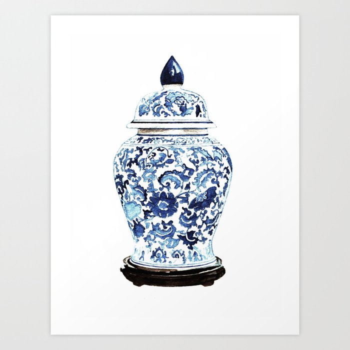 GINGER JAR NO. 4 PRINT Art Print by Annechovie Society6
