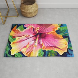 Tropical Bliss Hibiscus Rug