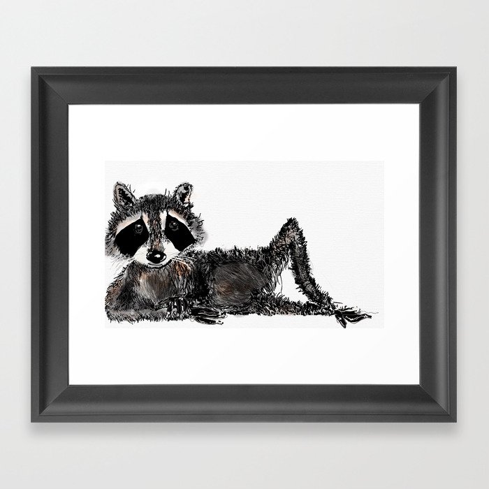 just a sexy-ass raccoon Framed Art Print