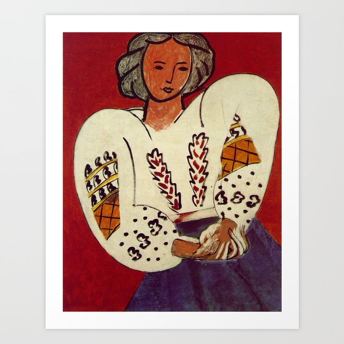 Henri Matisse "The Romanian Blouse" Art Print