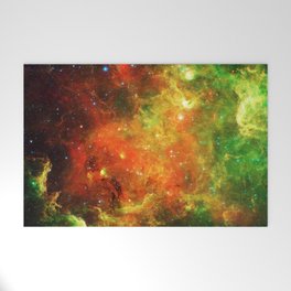 Colorful Starry Nebula Welcome Mat